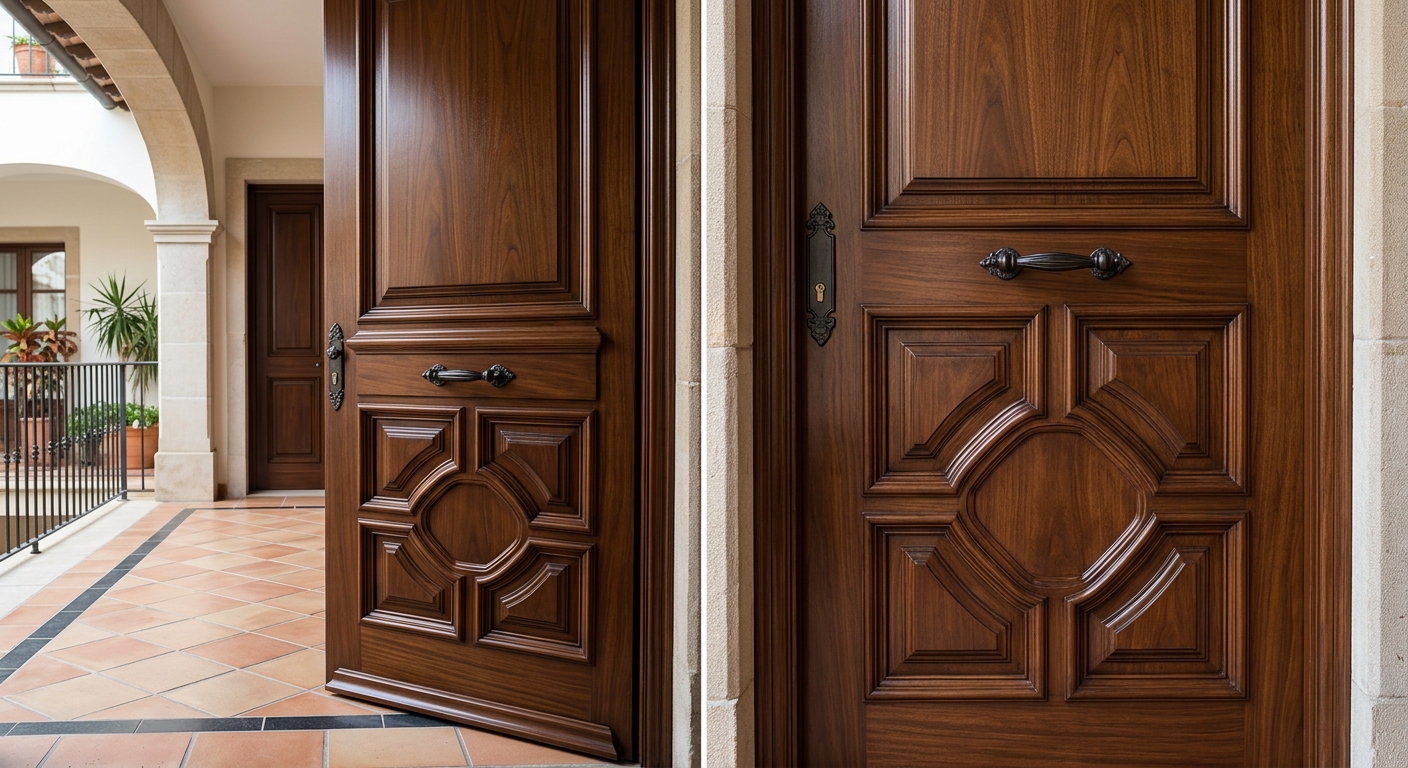 After: Termite-Damaged Wooden Door Restored