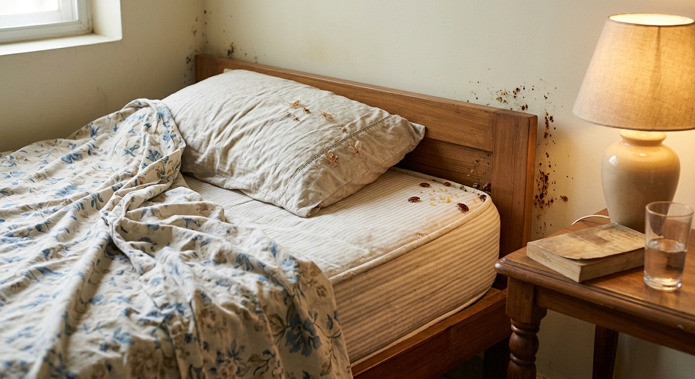 Before: Full Bedroom Bed Bug Disinfestation