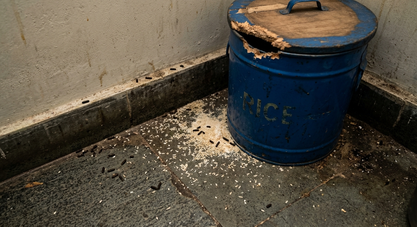 Before: Kitchen Rat-Proofing & Sanitisation