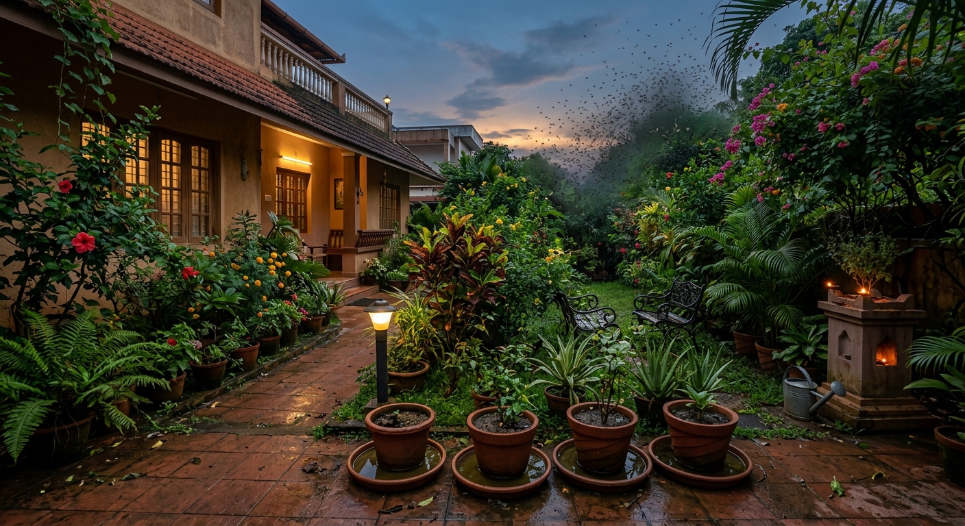 Before: Outdoor Garden Mosquito Fogging